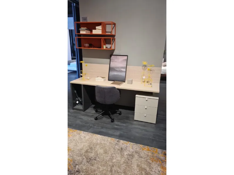 Cameretta Sa 160 cameretta nidi papaya Battistella in laminato opaco in Offerta Outlet