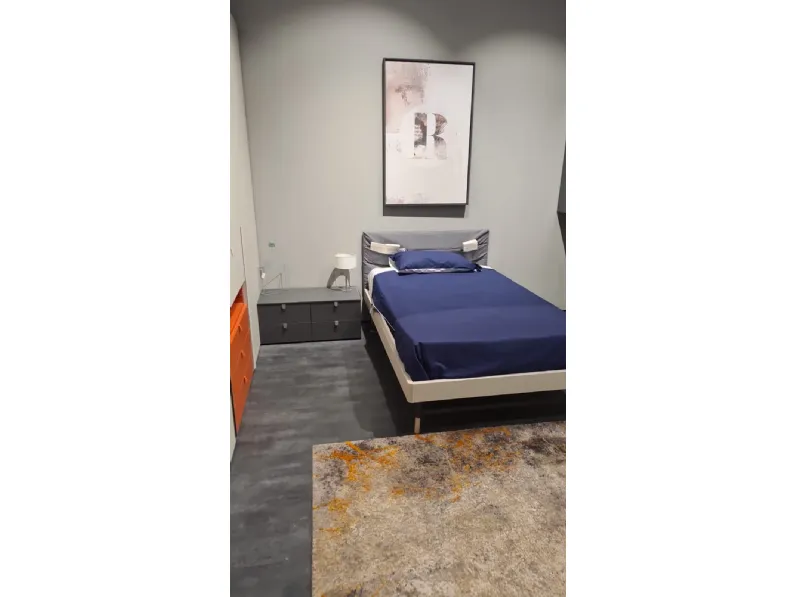 Cameretta Sa 160 cameretta nidi papaya Battistella in laminato opaco in Offerta Outlet