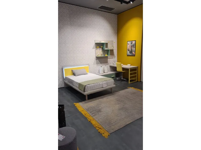 Cameretta Sa 166 cameretta brera kids giallo Collezione esclusiva in laminato opaco in Offerta Outlet