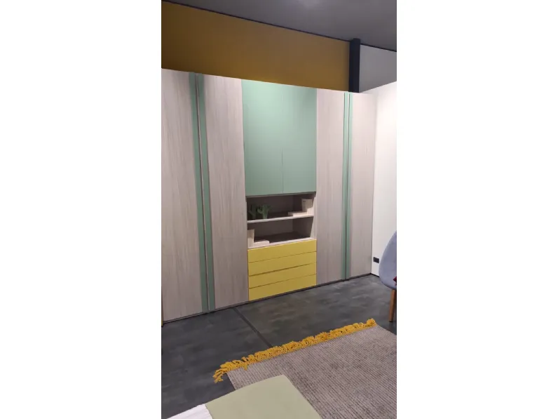 Cameretta Sa 166 cameretta brera kids giallo Collezione esclusiva in laminato opaco in Offerta Outlet