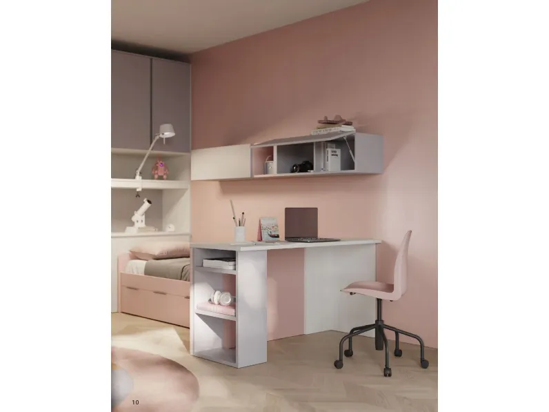 Cameretta dal design moderno San martino mobili in laminato materico a prezzo Outlet