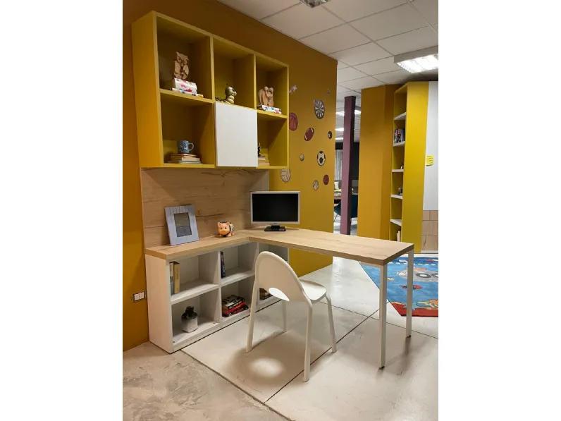 Cameretta Scrivania con libreria Doimo cityline senza letto in offerta