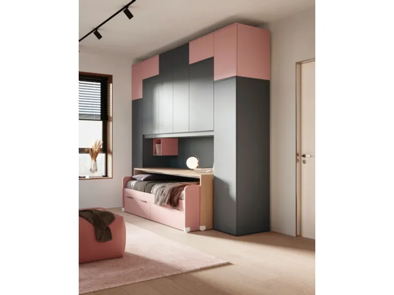 Cameretta Smart junior 14 San martino mobili letti a terra in Offerta Outlet