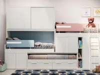 Cameretta Smart junior 42 San martino mobili con letto a soppalco scorrevole in offerta