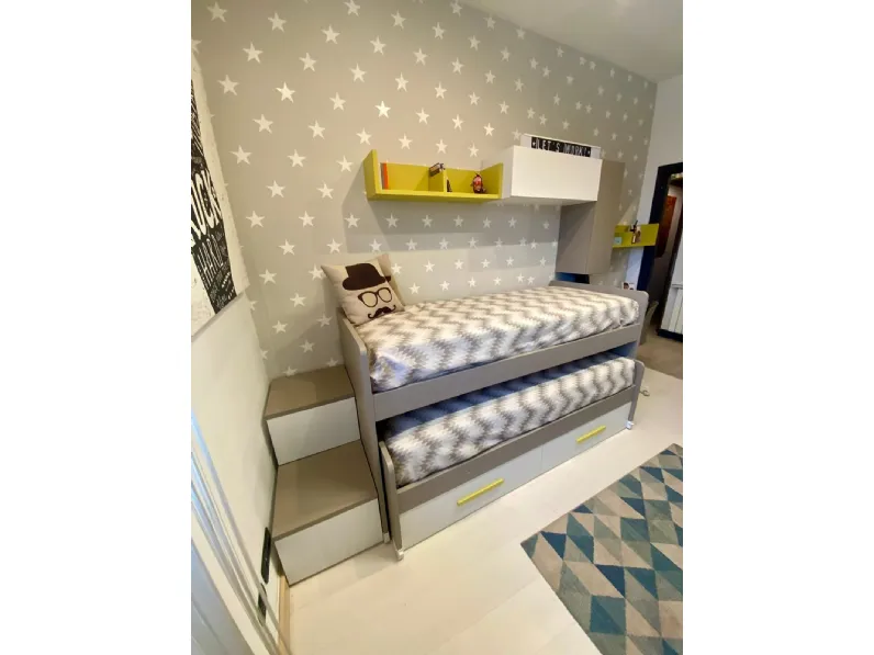Cameretta Smart San martino mobili con letto a castello scorrevole in offerta