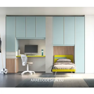 Cameretta Smart San martino mobili con letto a ponte in offerta