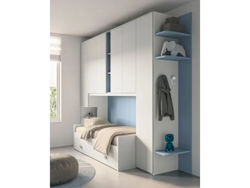 Cameretta Smart San martino mobili in laminato materico a prezzo Outlet