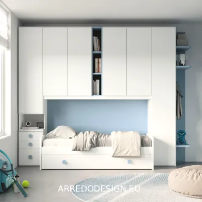 Cameretta Smart San martino mobili in laminato materico a prezzo Outlet