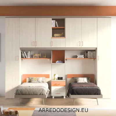 Cameretta Smart San martino mobili in laminato materico a prezzo scontato
