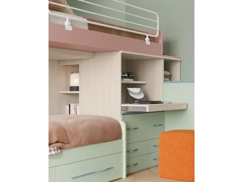 Cameretta Smart San martino mobili con letto a soppalco in Offerta Outlet