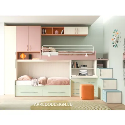 Cameretta Smart San martino mobili con letto a soppalco in Offerta Outlet