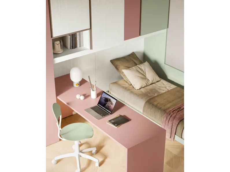 Cameretta in laminato materico Smart San martino mobili scontata a PREZZI OUTLET