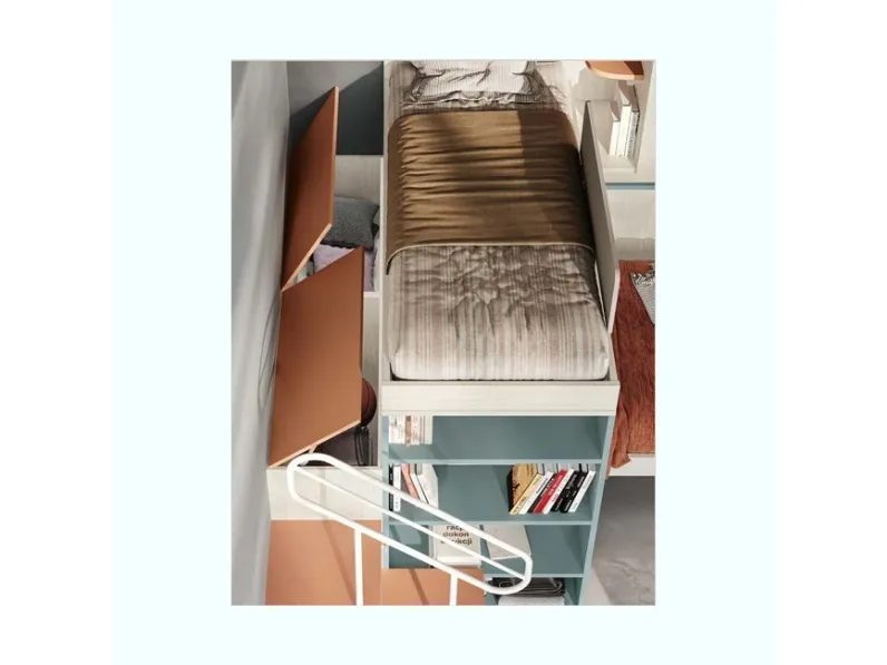 Cameretta Smart San martino mobili con letto a soppalco scontata