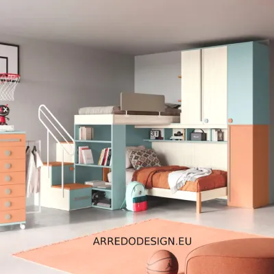 Cameretta Smart San martino mobili con letto a soppalco scontata