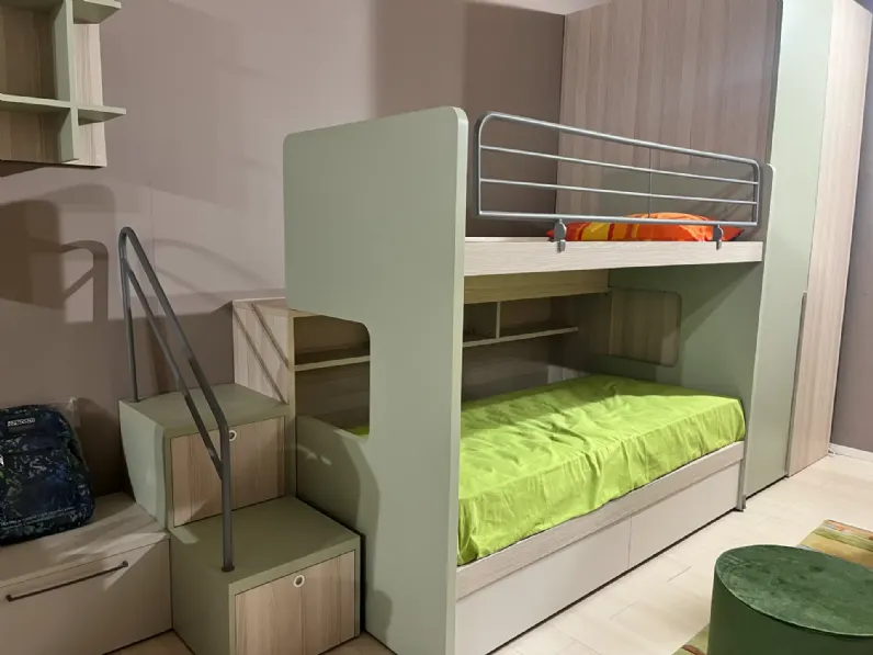 Cameretta Soppalco scorrevole roy Doimo cityline in laminato opaco in Offerta Outlet