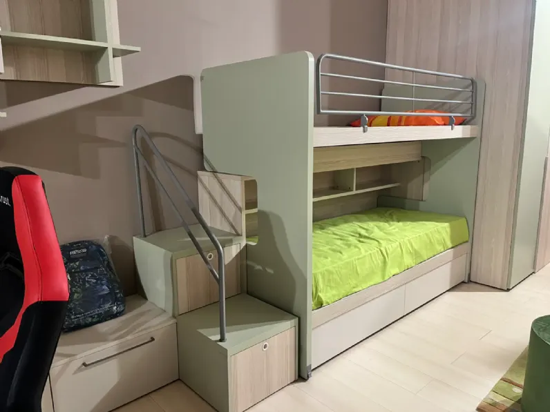 Cameretta Soppalco scorrevole roy Doimo cityline in laminato opaco in Offerta Outlet