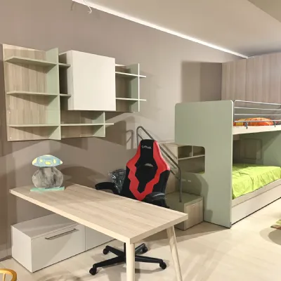 Cameretta Soppalco scorrevole roy Doimo cityline in laminato opaco in Offerta Outlet