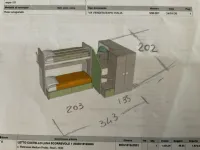 Cameretta Tana del lupo Doimo citylinecon letto a castello scontata