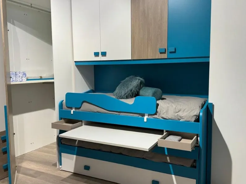 Cameretta Twett La casa moderna con letto a ponte a prezzo Outlet