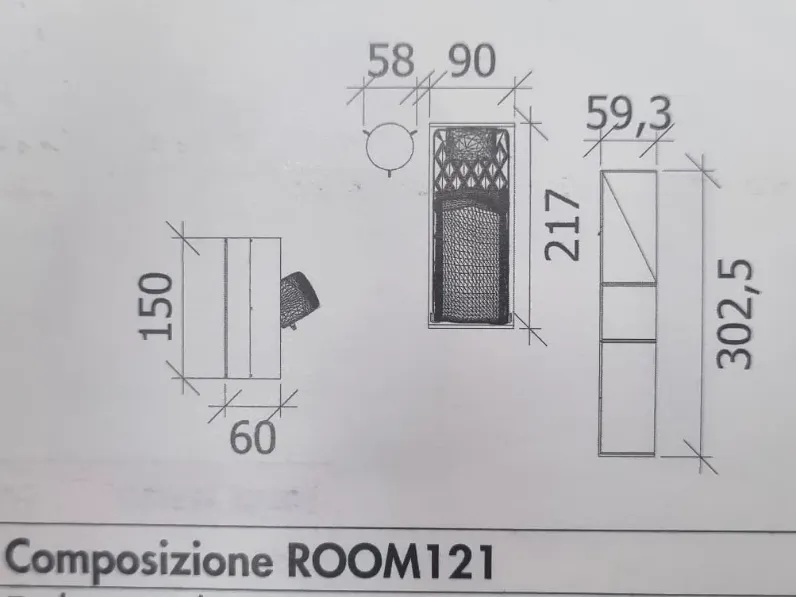 Cameretta Room121 Zg mobili in laminato opaco in Offerta Outlet