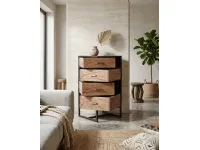 Cassettiera 4c egon Outlet etnico in Legno a prezzi outlet