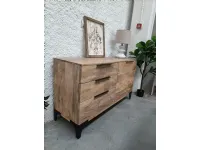 Cassettiera in Legno Cassettiera in i teak  industrial   Nuovi mondi collection a prezzo Outlet