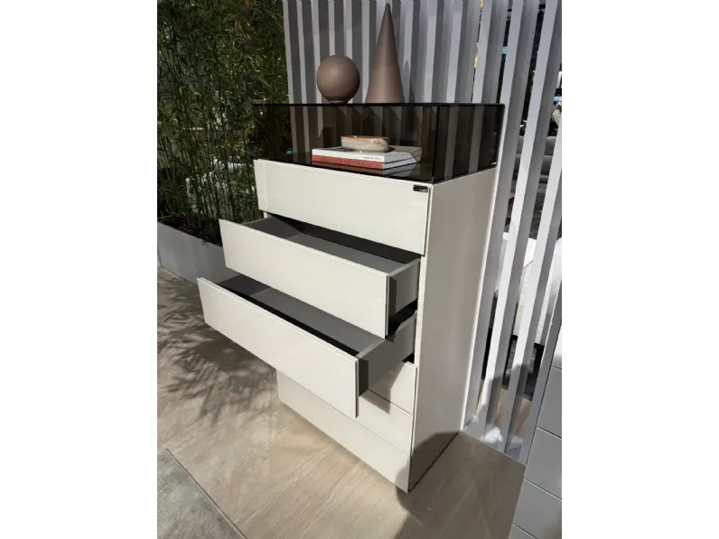 Cassettiera in Laccato opaco 36e8 glass Lago in Offerta Outlet