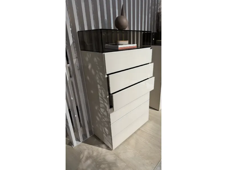 Cassettiera in Laccato opaco 36e8 glass Lago in Offerta Outlet