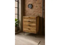 Cassettiera modello Cassettiera 4css old teak in Legno Outlet etnico in offerta