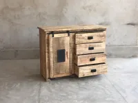 Cassettiera Design modello Cassettiera legno e ferro industrial  a marchio Outlet etnico a prezzo scontato