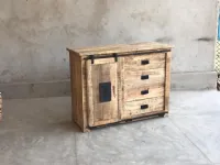 Cassettiera Design modello Cassettiera legno e ferro industrial  a marchio Outlet etnico a prezzo scontato