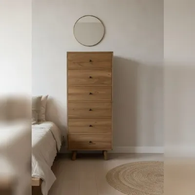 Cassettiera teak 6css Outlet etnico in Legno a prezzi outlet