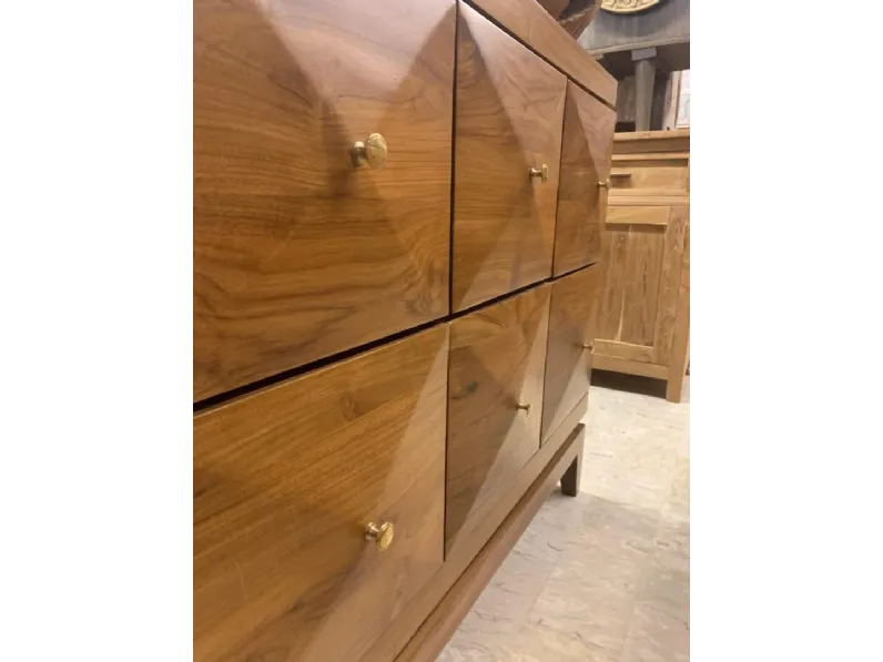 Cassettiera Etnica modello Mobile cassettiera teak 6c a marchio Outlet etnico in Offerta Outlet