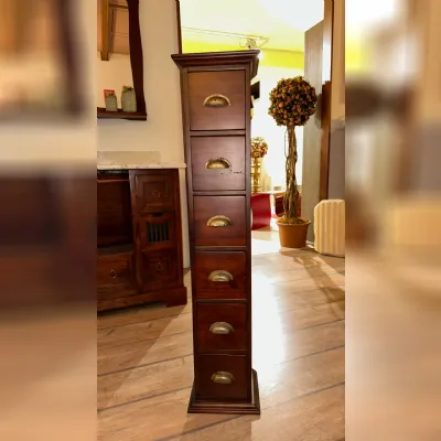 Cassettiera in Legno Porta cd cassettiera dolfi arte povera Artigianale a prezzo Outlet
