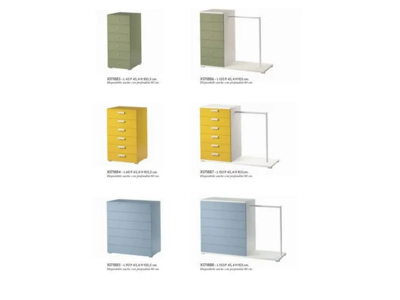 Cassettiera modello Settimanale in Laminato Zg mobili in offerta