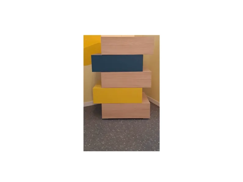 Cassettiera in Laminato Wallbox Moretti compact camerette a prezzo Outlet