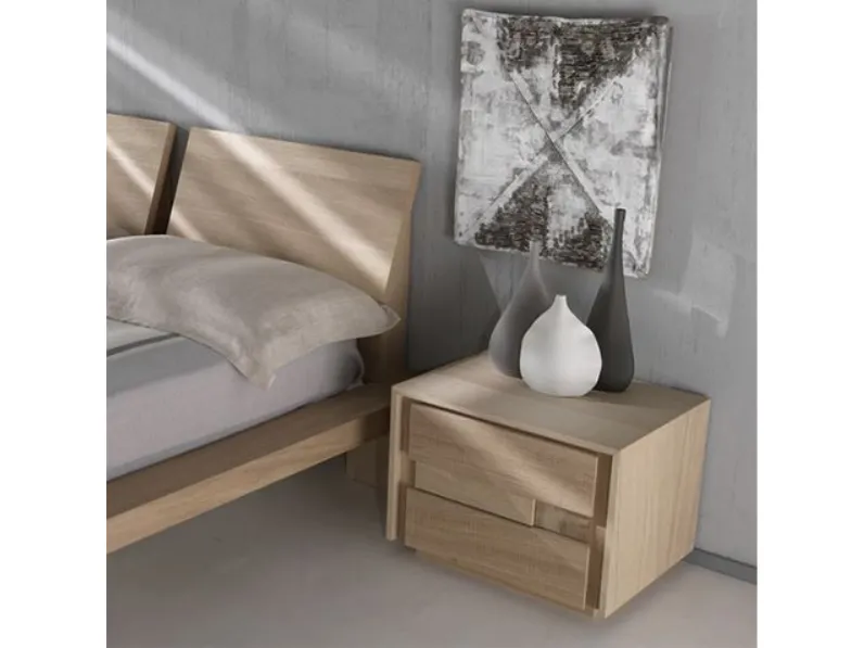 Comodino modello Comodino 2 cassetti rovere a marchio Domus artis in offerta