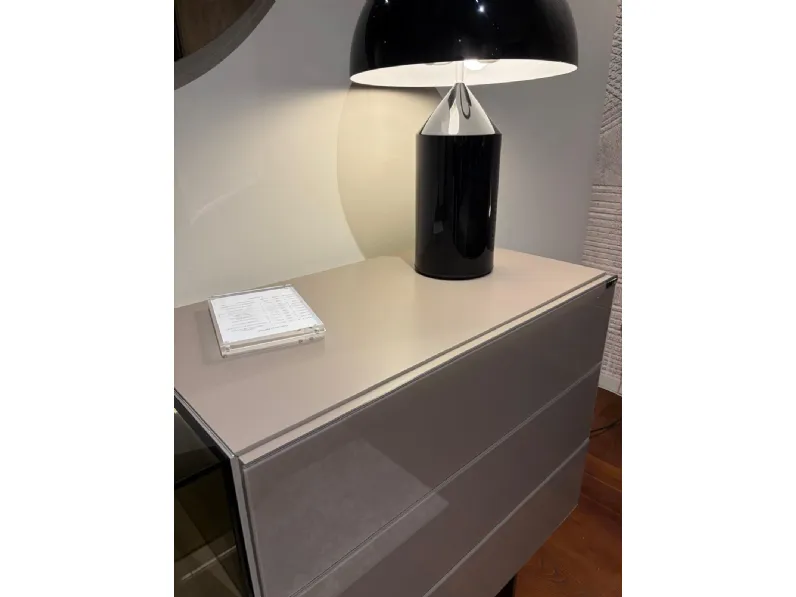 Comodino Como' lago 36e6 vetro lucido  Lago OFFERTA OUTLET