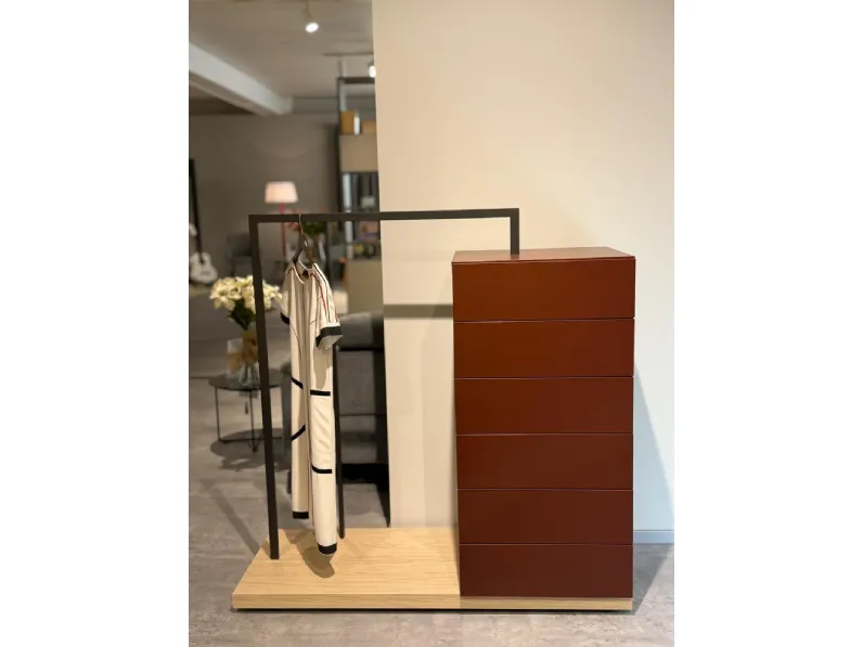 Comodino Easy mogano Novamobili OFFERTA OUTLET