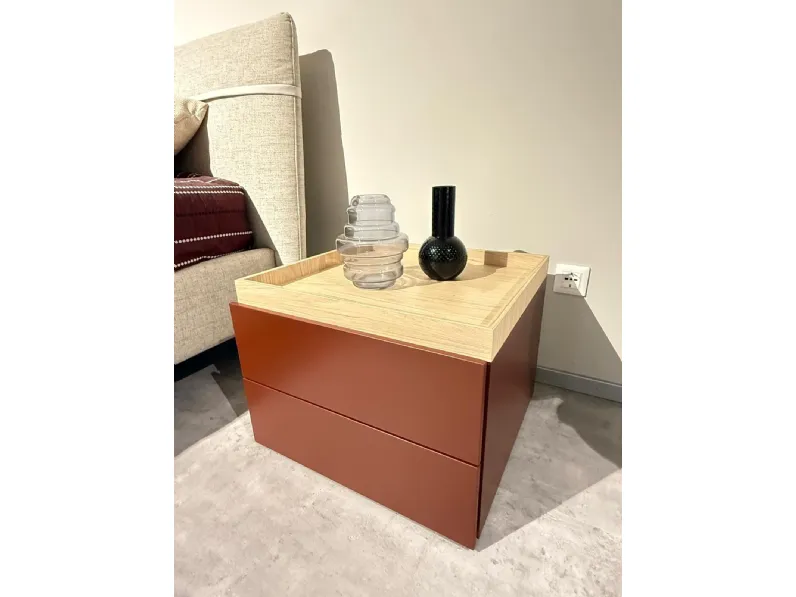 Comodino Easy mogano Novamobili OFFERTA OUTLET
