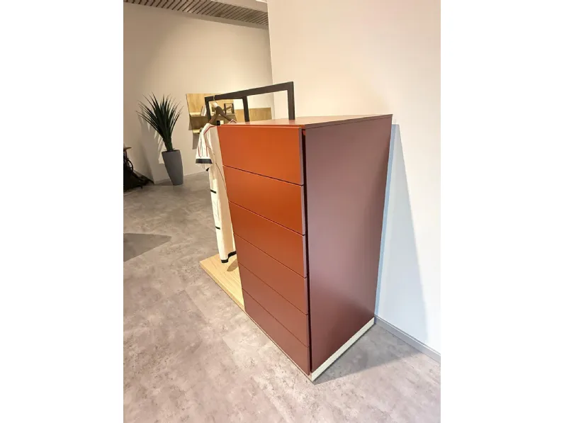 Comodino Easy mogano Novamobili OFFERTA OUTLET