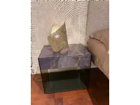 Comodino Upglass coppia  vetro noir desire  Lago OFFERTA OUTLET
