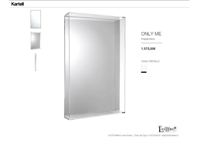 Specchio in stile design Only me grande specchio rettangolare a parete kartell OFFERTA OUTLET