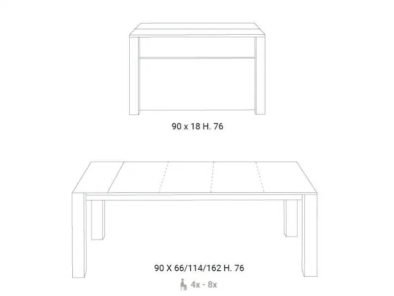 Consolle Slimmy Easyline in stile design scontata 