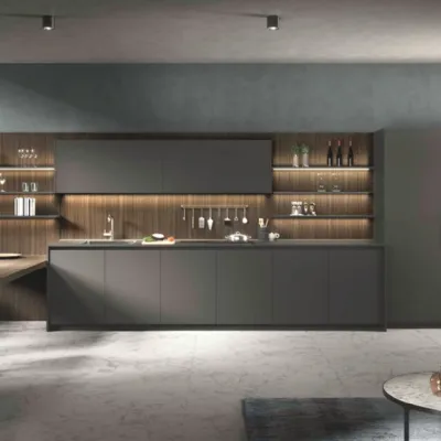 Cucina design lineare Time for kitchen Artigianale a prezzo ribassato