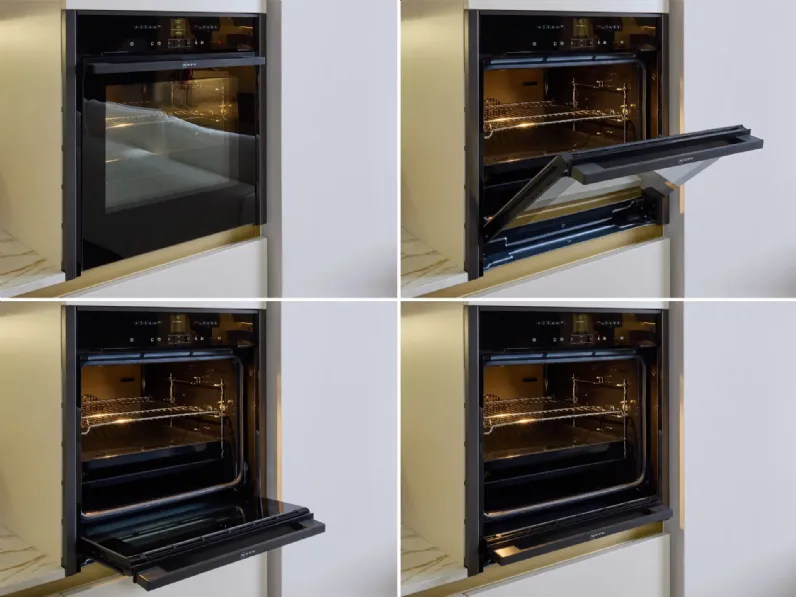 Cucina ad angolo in laccata opaco bianca Eleven 01 outlet a prezzo ribassato