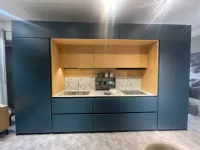 Cucina Valdesign moderna lineare blu in laccata opaco Logica 