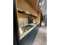 Cucina Valdesign moderna lineare blu in laccata opaco Logica 