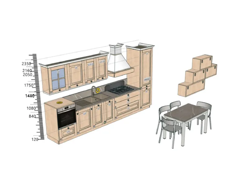 Cucina di Veneta Cucine modello Memory : richiedi ora il prezzo 