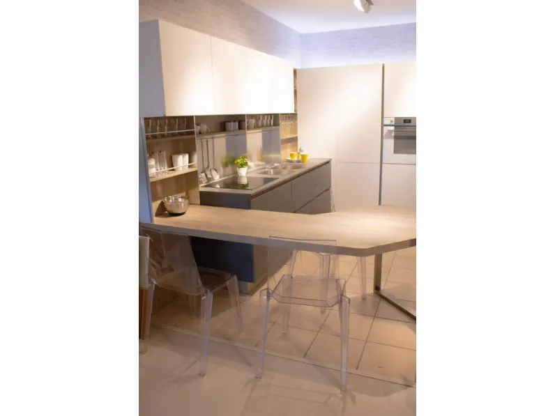 Cucina ad angolo Veneta Cucine Oyster SCONTATA 55%